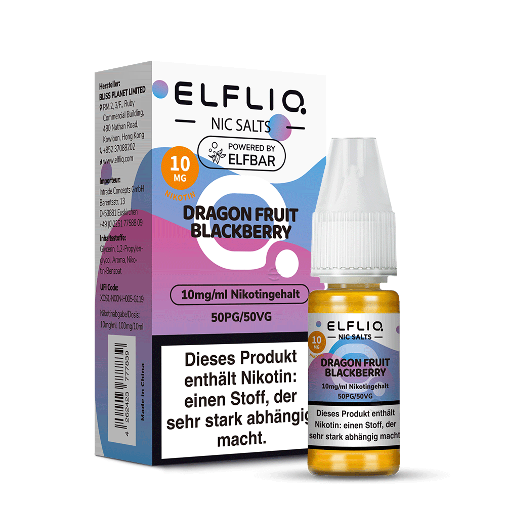 Elfbar ELFLIQ 10ml Dragon Fruit Blackberry 10 mg/ml