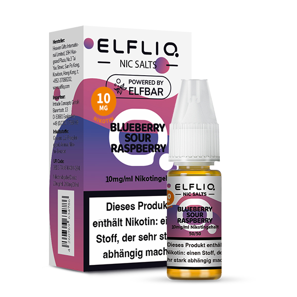 Elfbar ELFLIQ 10ml Blueberry Sour Raspberry 10 mg/ml
