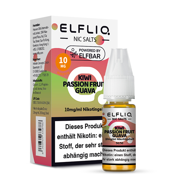 Elfbar ELFLIQ 10ml Kiwi Passion Fruit Guava 10 mg/ml