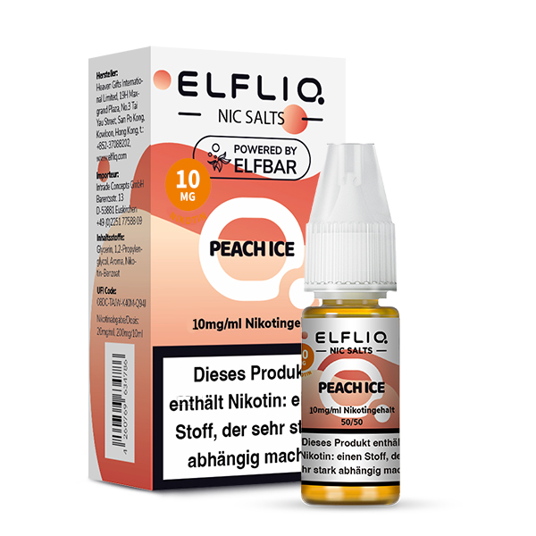 Elfbar ELFLIQ 10ml Peach Ice 10 mg/ml