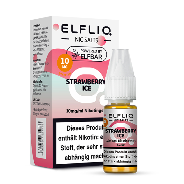Elfbar ELFLIQ 10ml Strawberry Ice 10 mg/ml