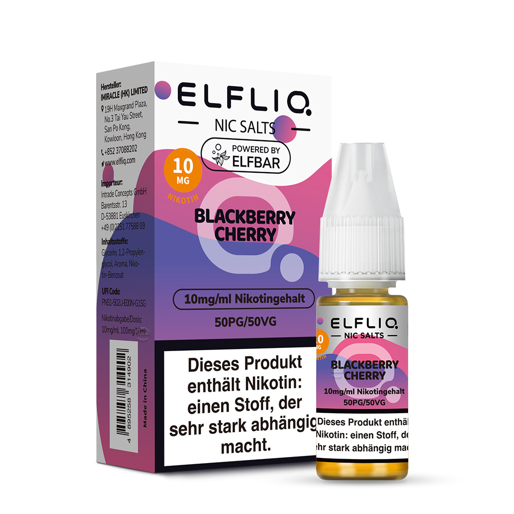 Elfbar ELFLIQ 10ml Blackberry Cherry 10 mg/ml