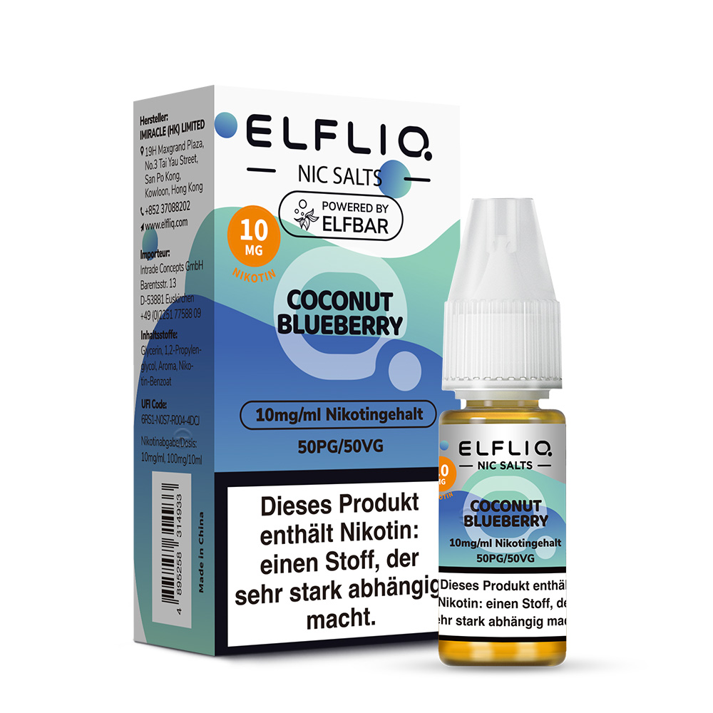 Elfbar ELFLIQ 10ml Coconut Blueberry 10 mg/ml