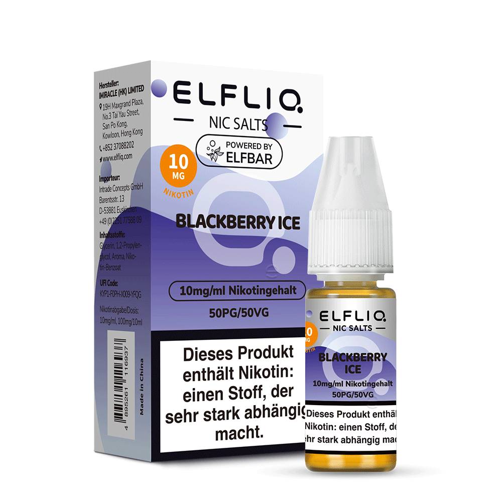 Elfbar ELFLIQ 10ml Blackberry Ice 10 mg/ml