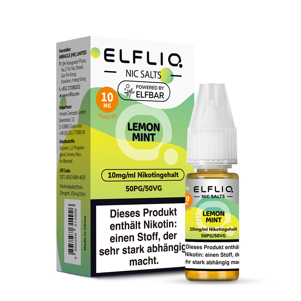Elfbar ELFLIQ 10ml Lemon Mint 10 mg/ml