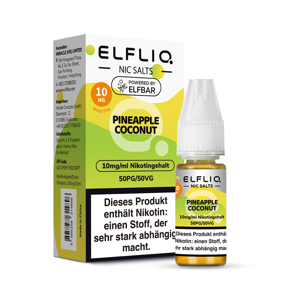 Elfbar ELFLIQ 10ml Pineapple Coconut 10 mg/ml
