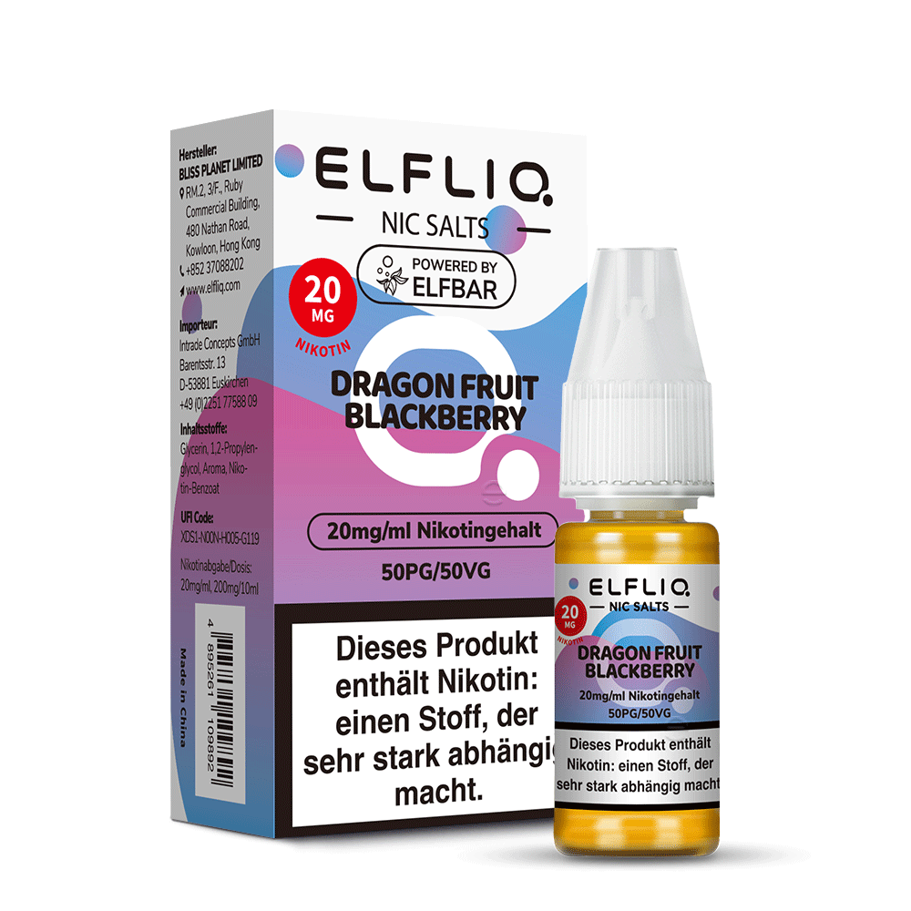 Elfbar ELFLIQ 10ml Dragon Fruit Blackberry 20 mg/ml