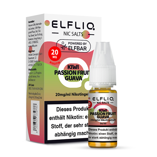 Elfbar ELFLIQ 10ml Kiwi Passion Fruit Guava 20 mg/ml