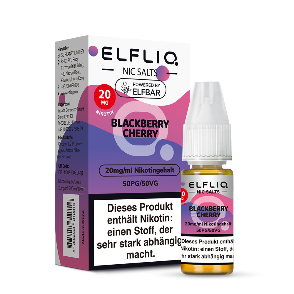 Elfbar ELFLIQ 10ml Blackberry Cherry 20 mg/ml