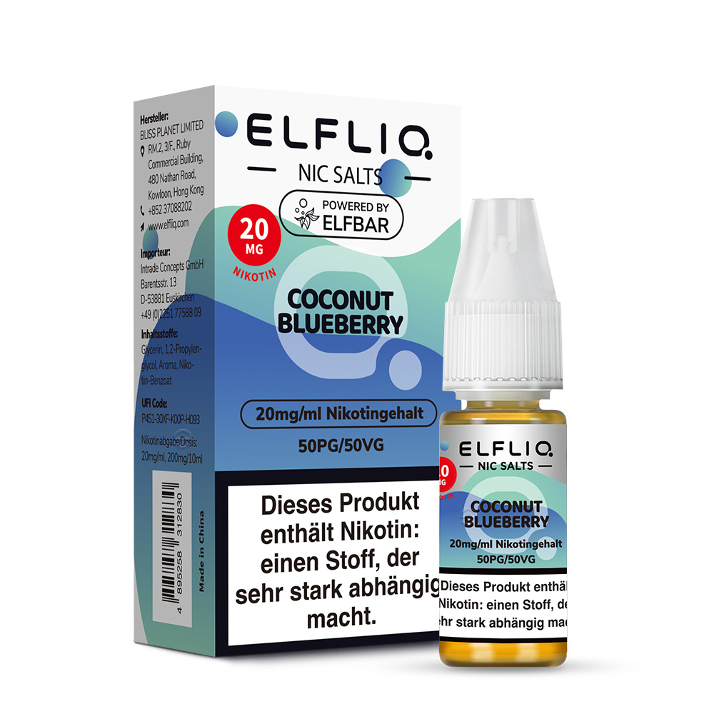 Elfbar ELFLIQ 10ml Coconut Blueberry 20 mg/ml