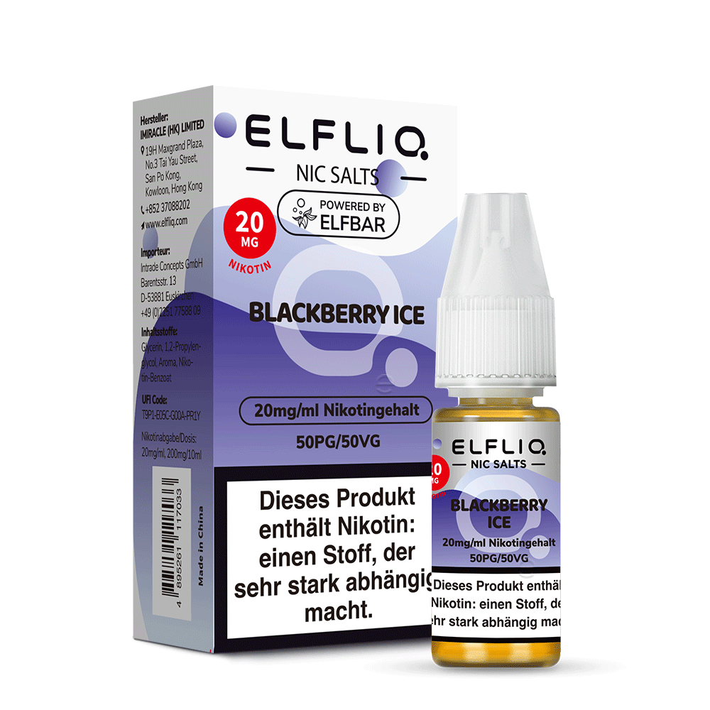 Elfbar ELFLIQ 10ml Blackberry Ice 20 mg/ml