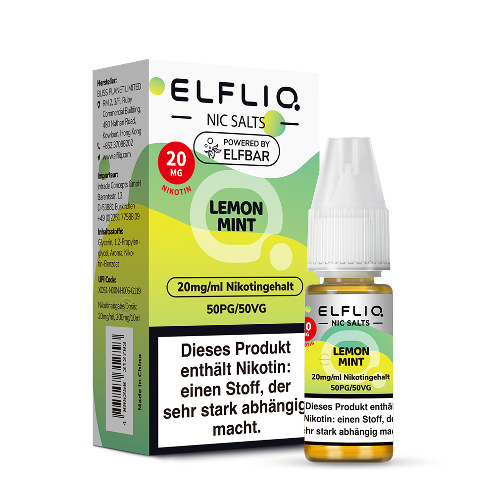 Elfbar ELFLIQ 10ml Lemon Mint 20 mg/ml