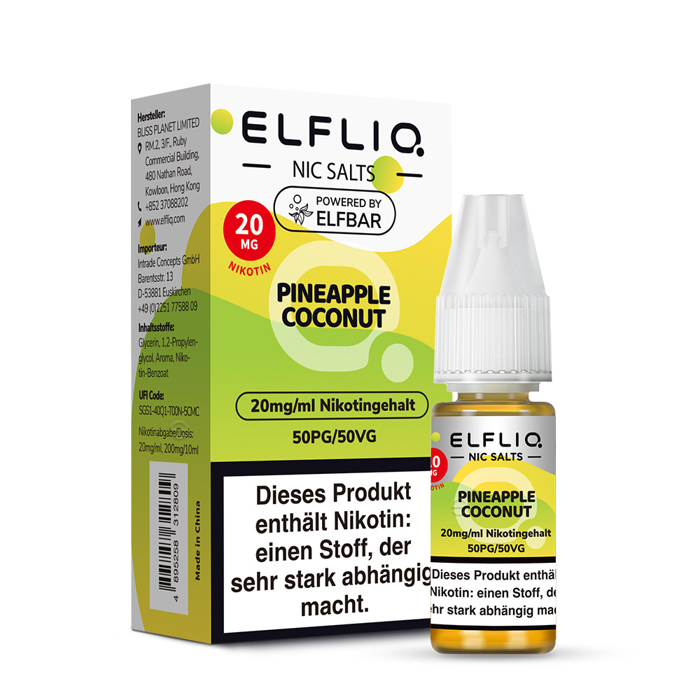 Elfbar ELFLIQ 10ml Pineapple Coconut 20 mg/ml