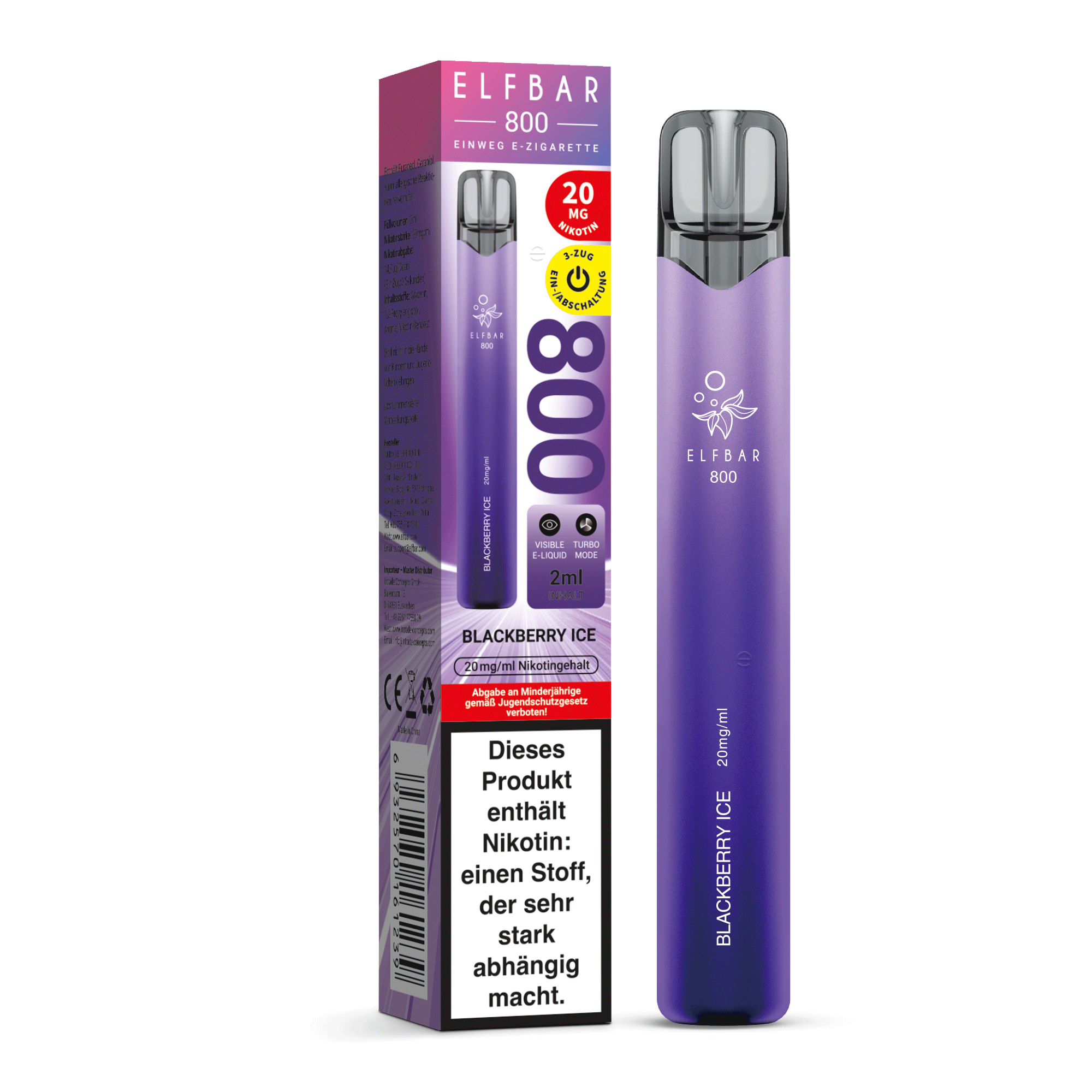 Elfbar 800 Blackberry Ice 20 mg/ml