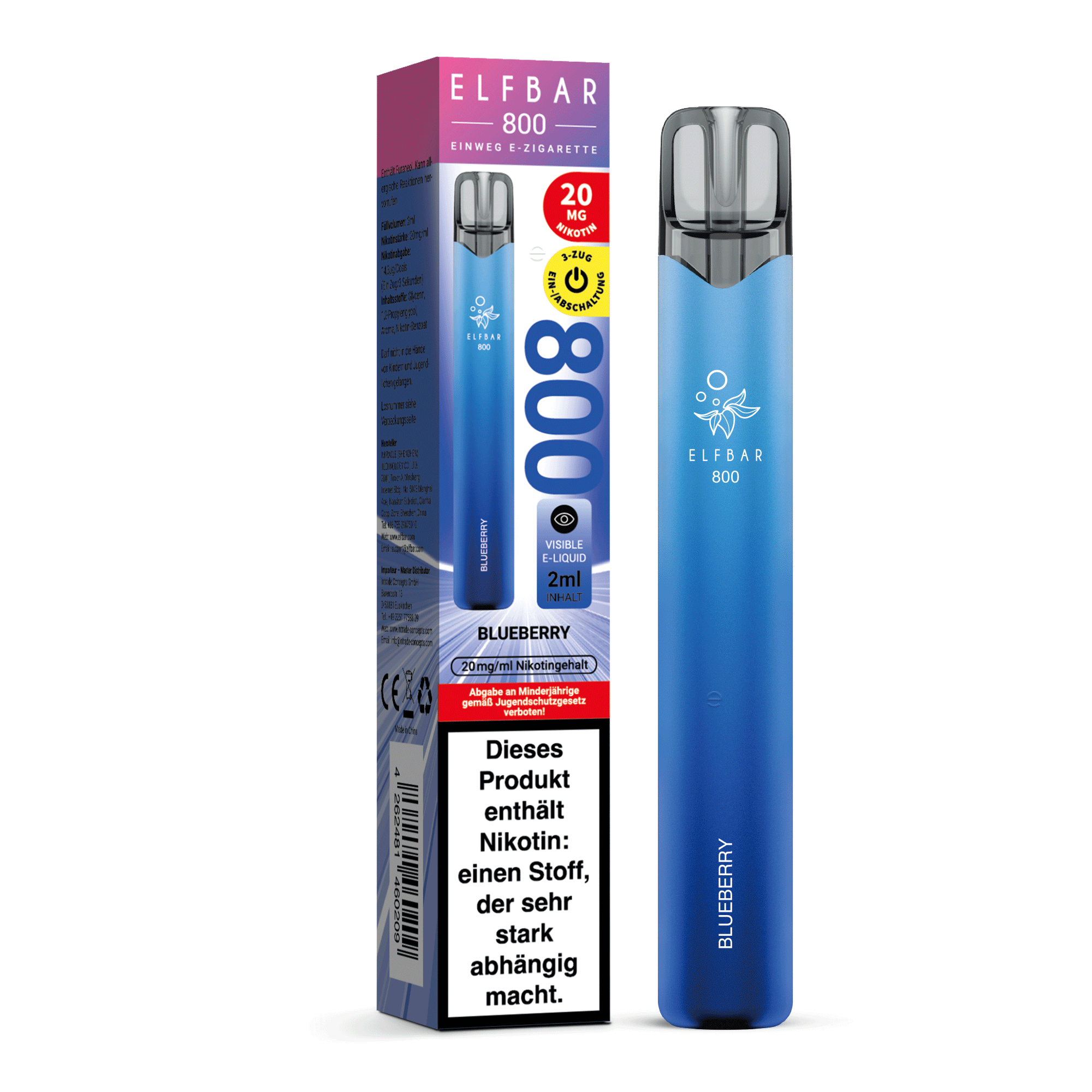 Elfbar 800 Blueberry 20 mg/ml