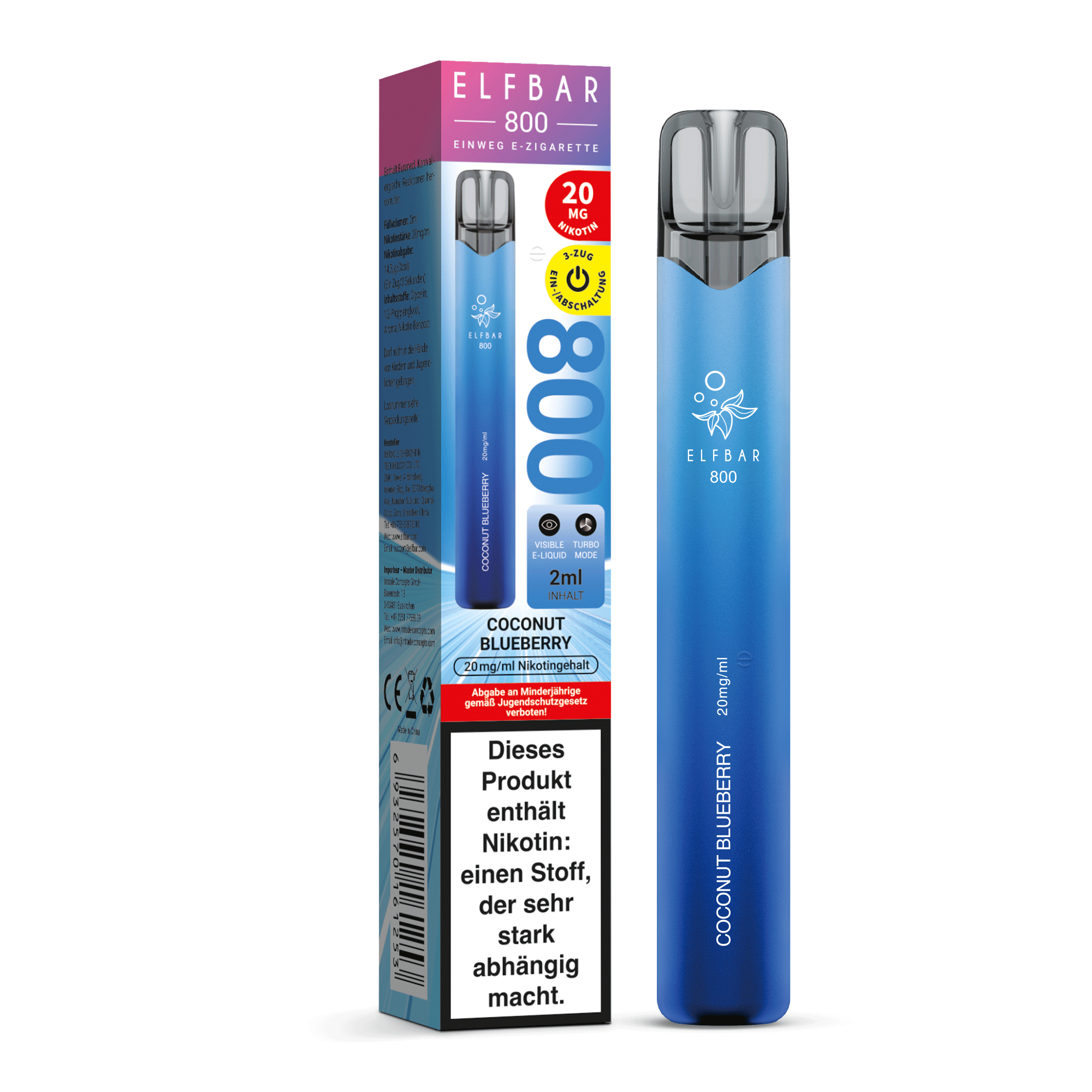 Elfbar 800 Coconut Blueberry 20 mg/ml