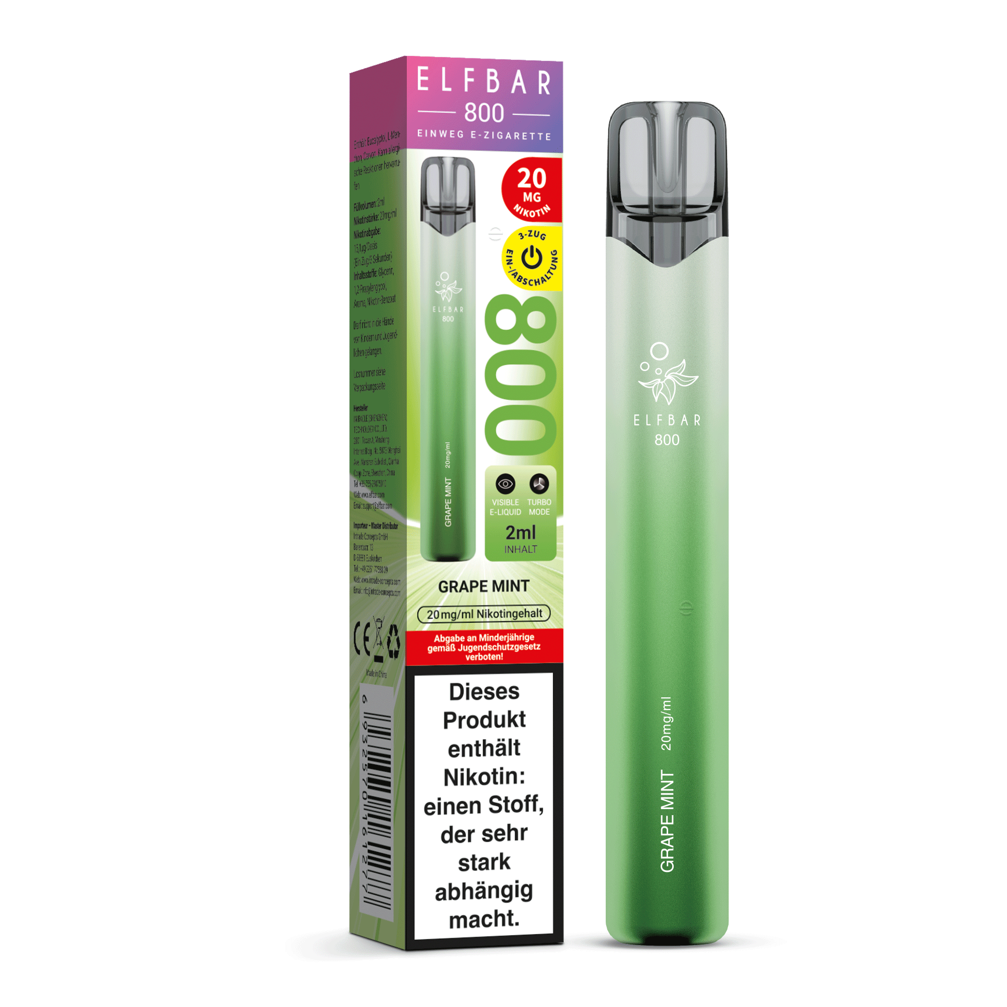 Elfbar 800 Grape Mint 20 mg/ml