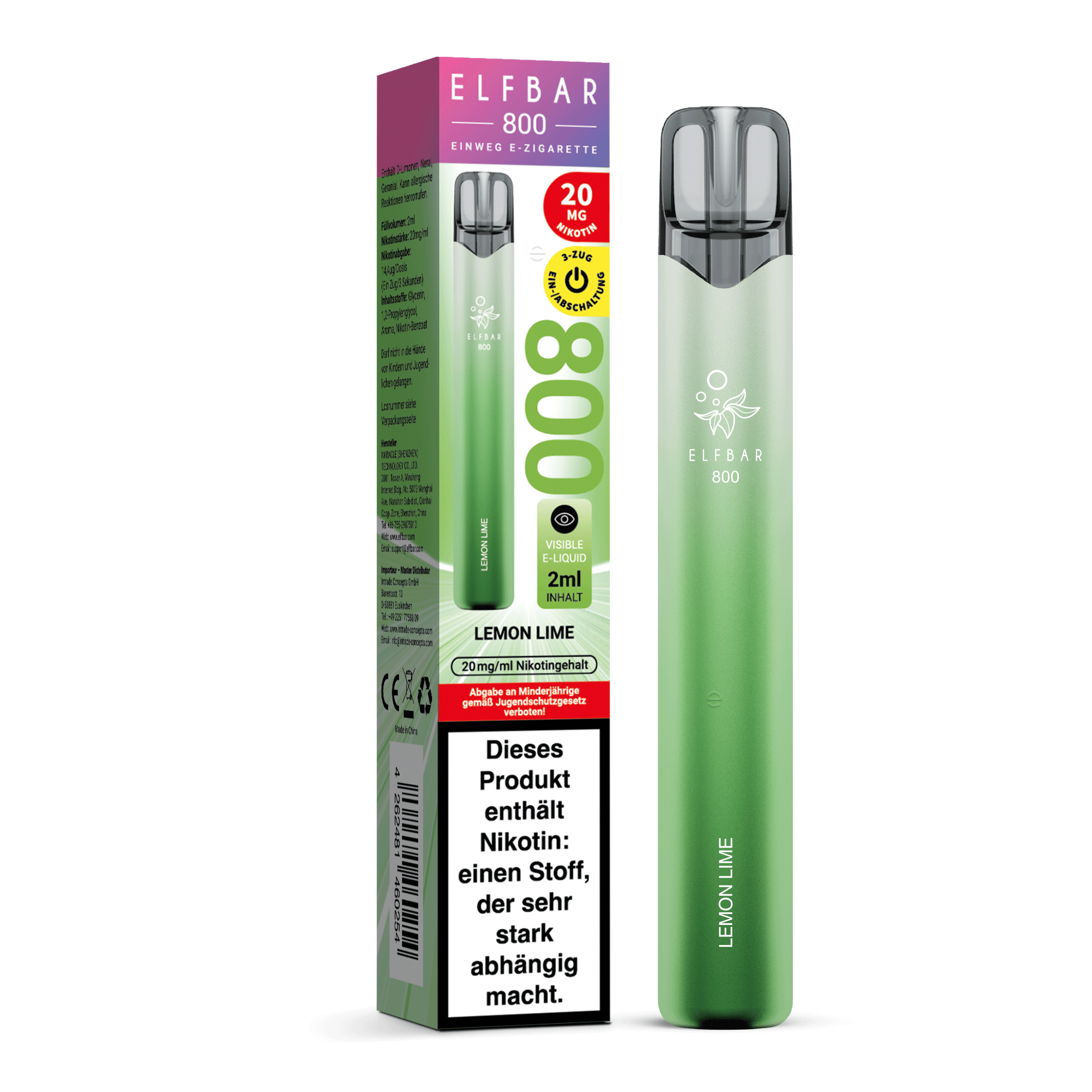 Elfbar 800 Lemon Lime 20 mg/ml