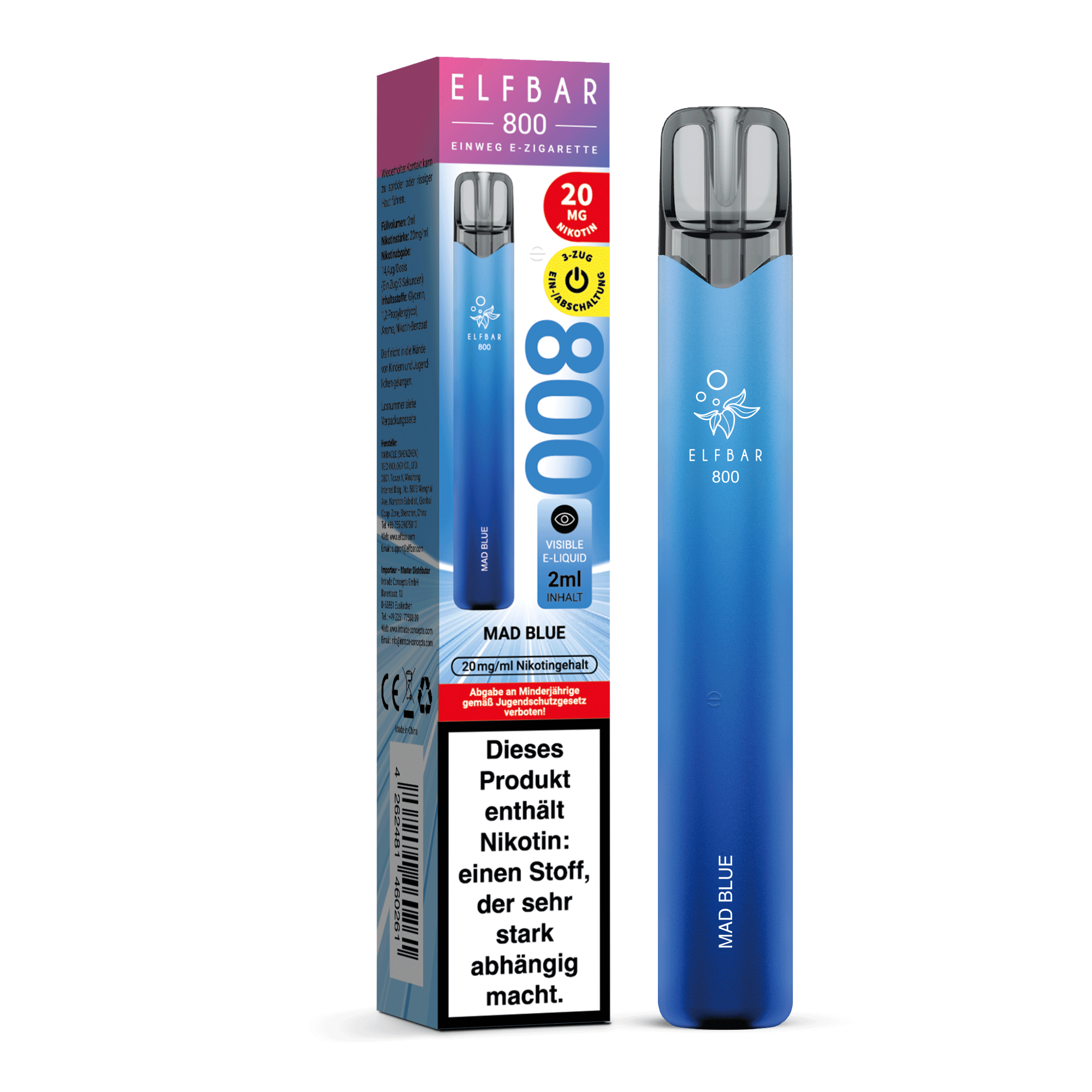 Elfbar 800 Mad Blue 20 mg/ml