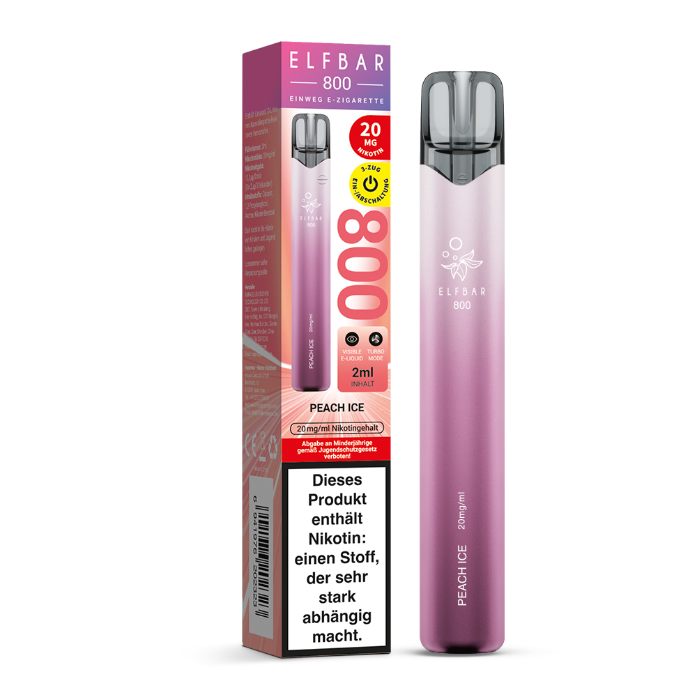Elfbar 800 20 mg/ml Peach Ice