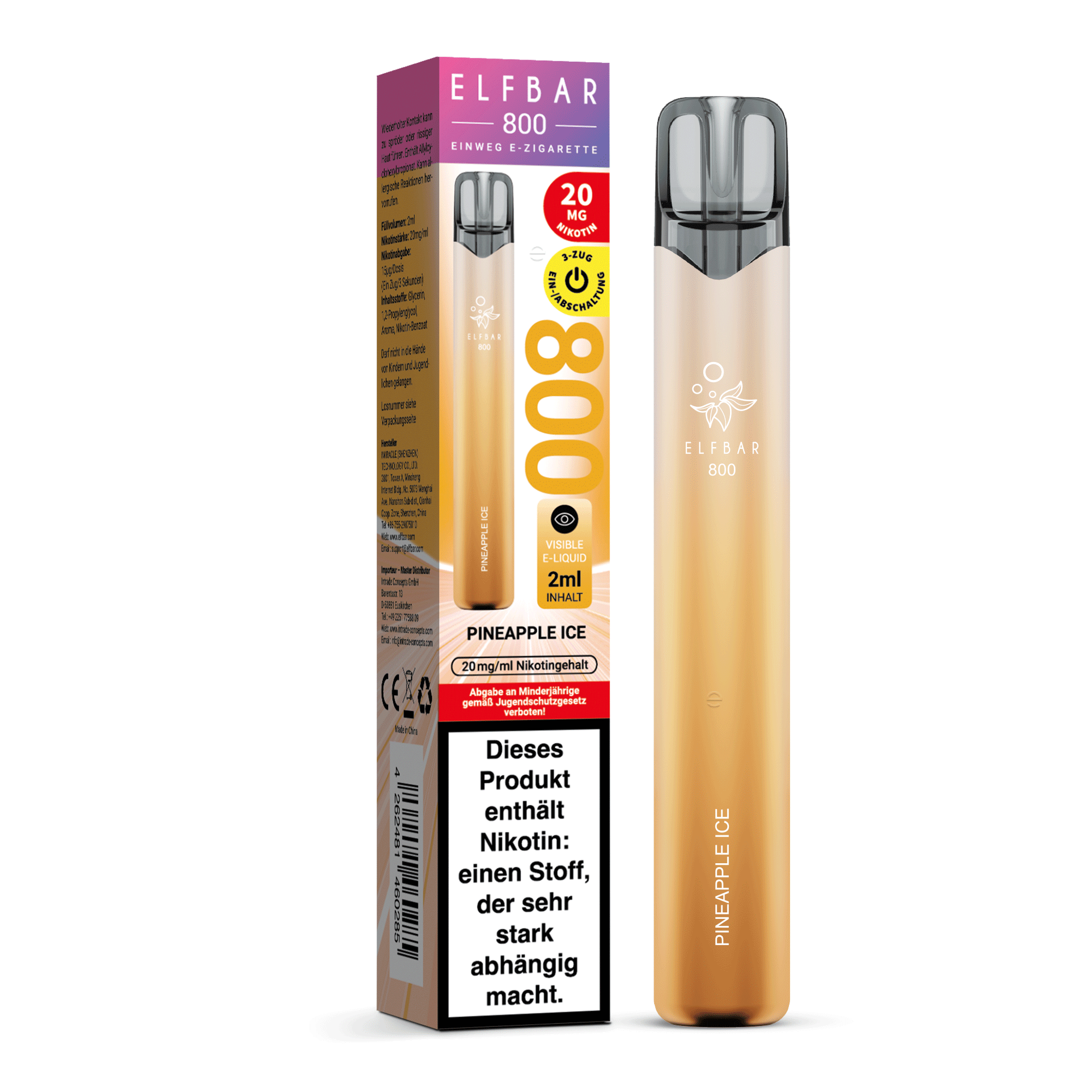 Elfbar 800 Pineapple Ice 20 mg/ml