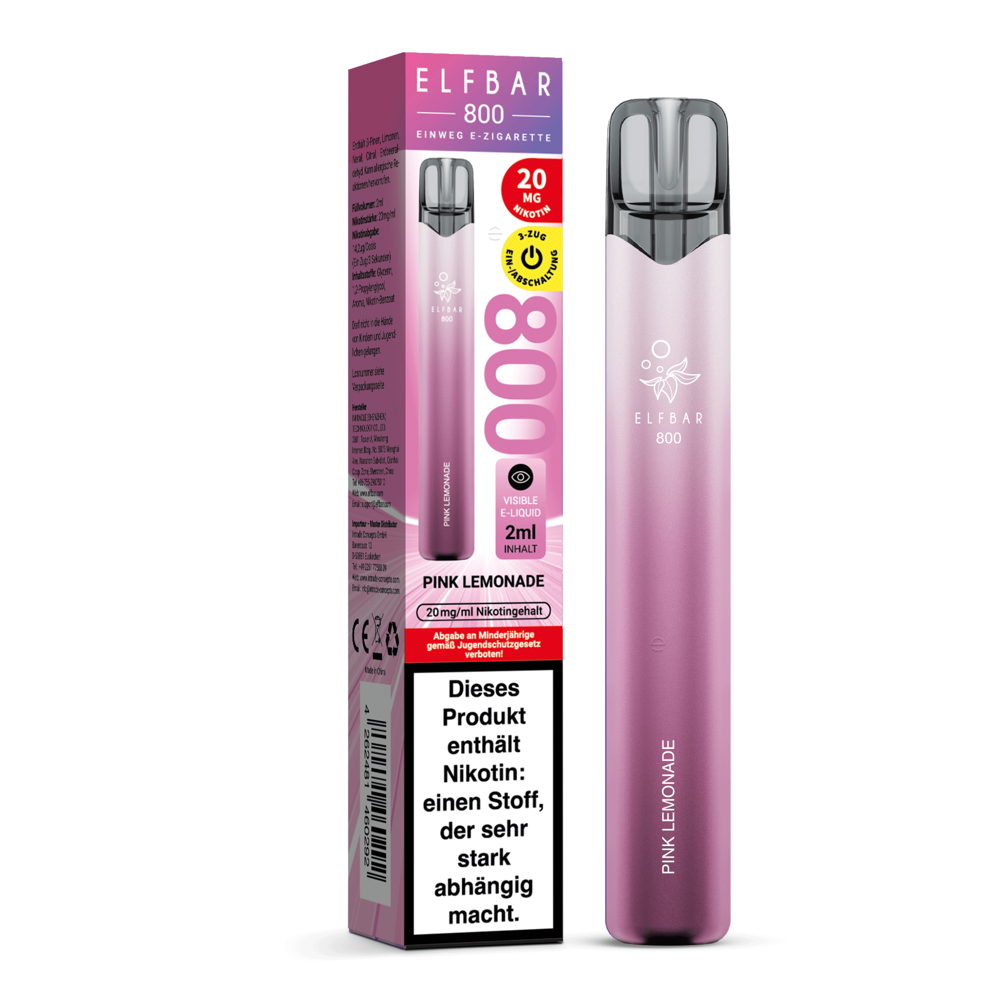 Elfbar 800 Pink Lemonade 20 mg/ml