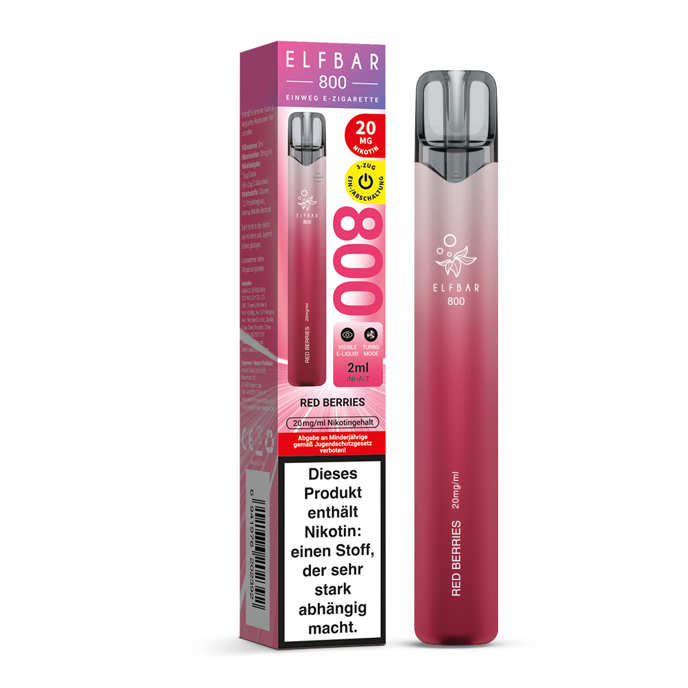 Elfbar 800 20 mg/ml Red Berries