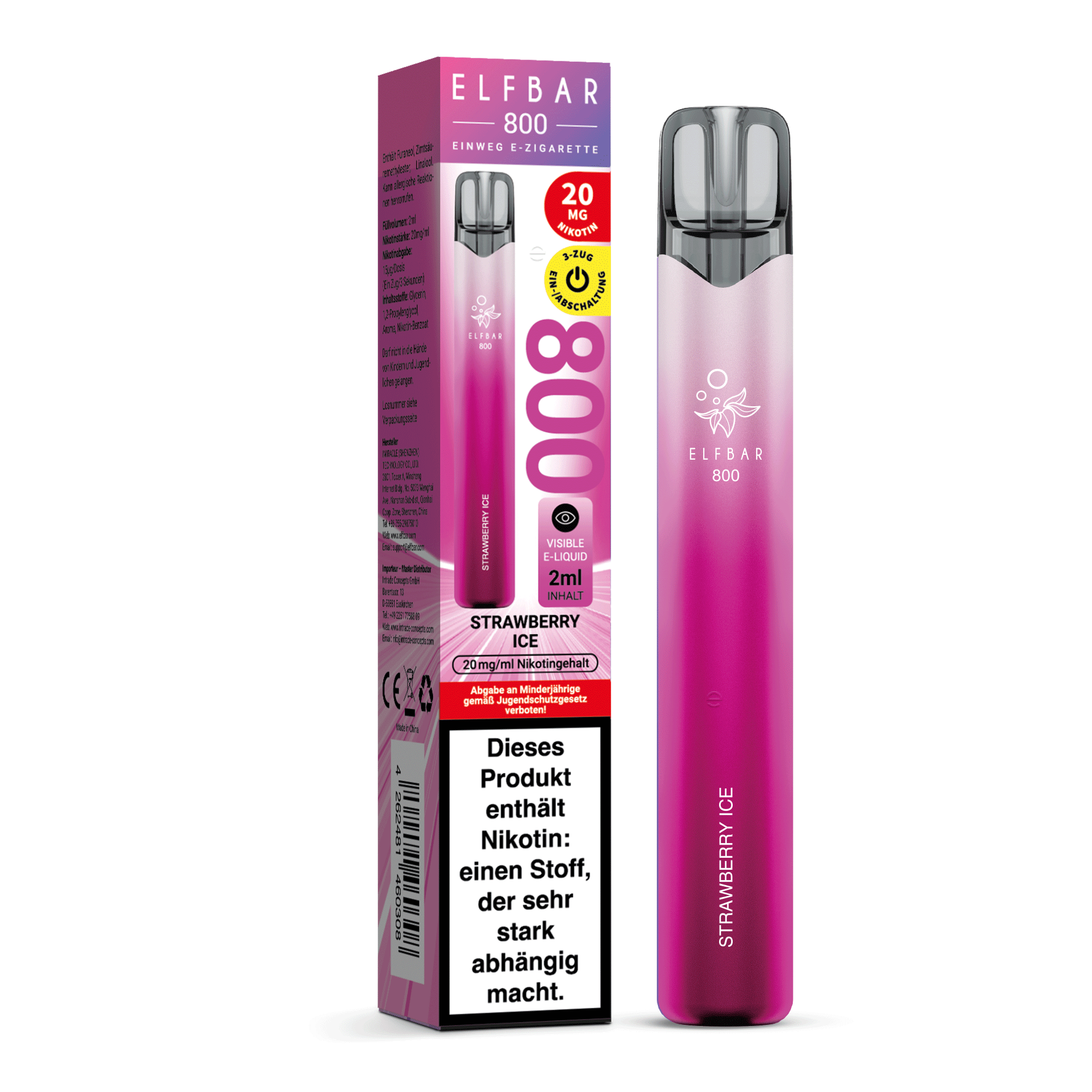 Elfbar 800 Strawberry Ice 20 mg/ml