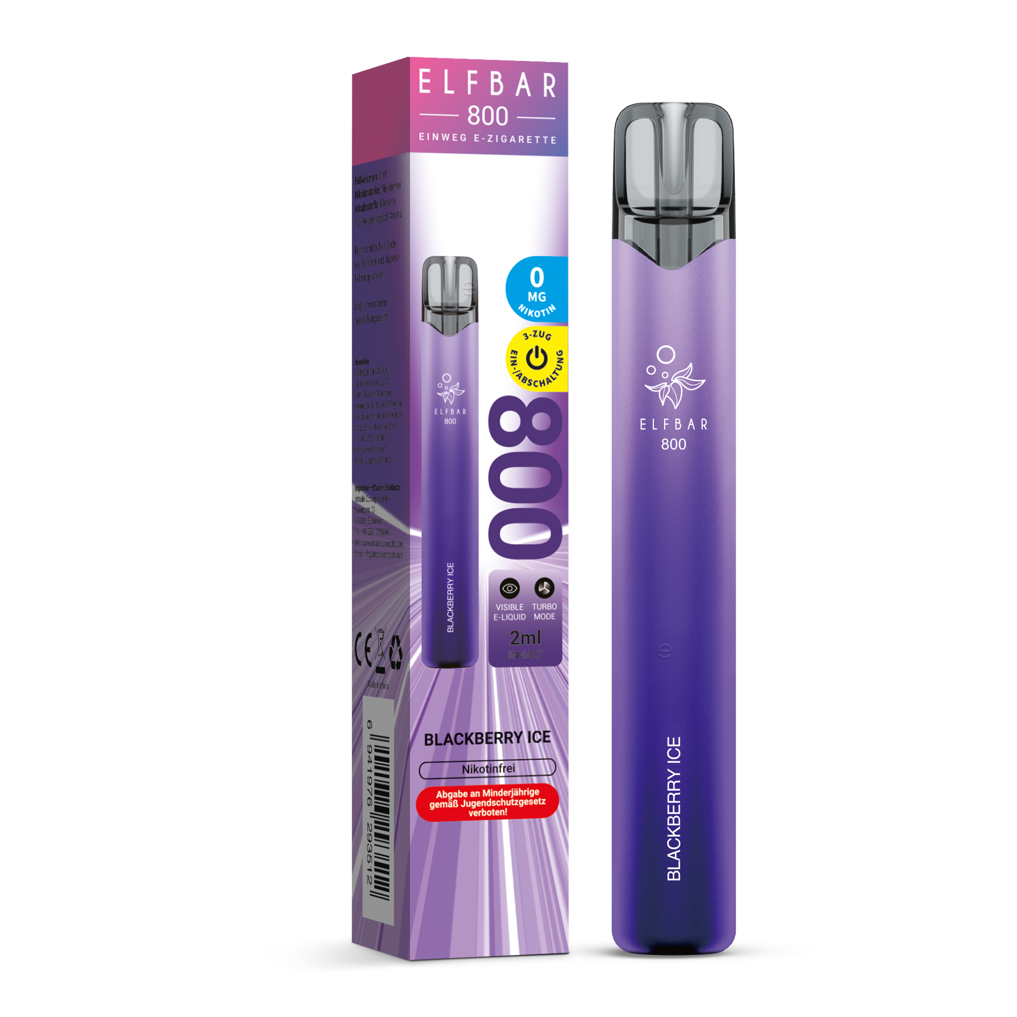Elfbar 800 Blackberry Ice 0 mg/ml