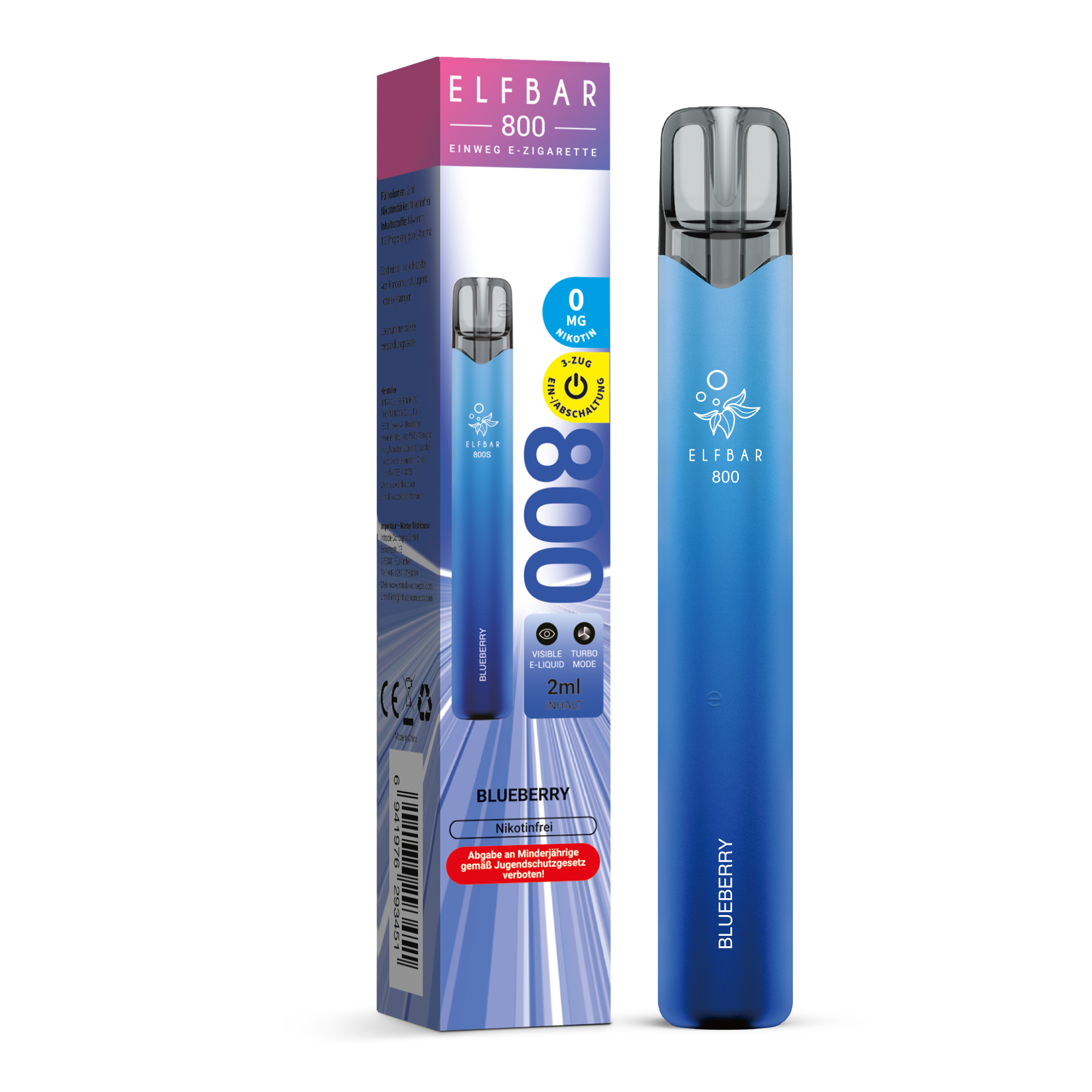 Elfbar 800 Blueberry 0 mg/ml