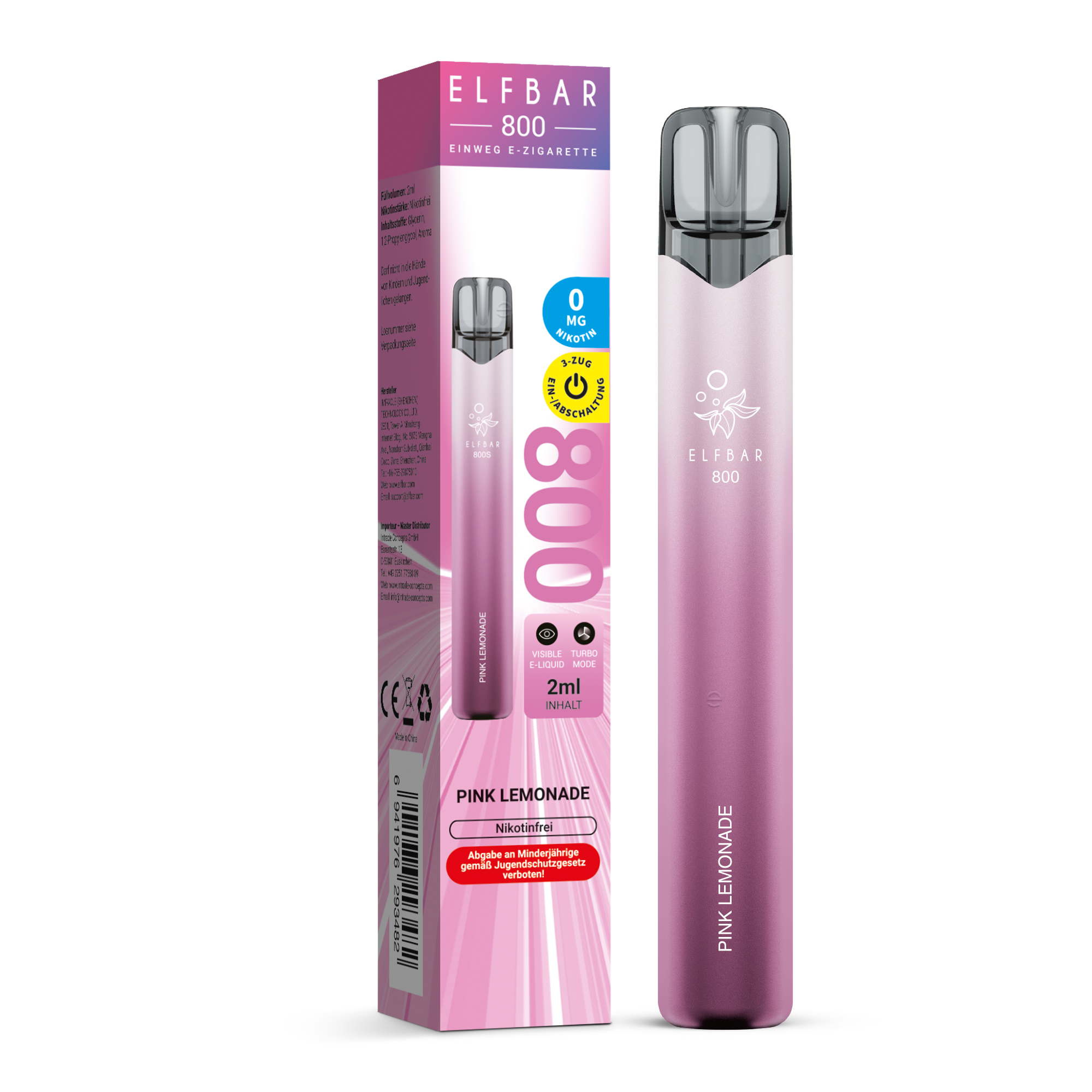Elfbar 800 Pink Lemonade 0 mg/ml