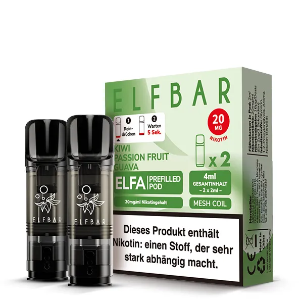 Elfbar ELFA Pods Kiwi Passion Fruit Guava 20 mg/ml