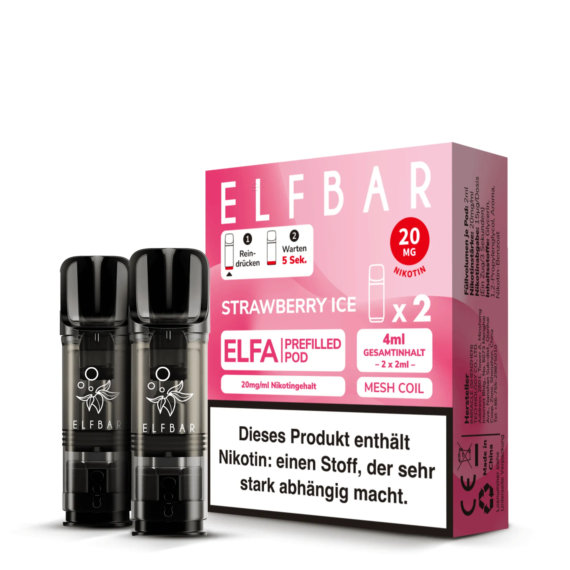 Elfbar ELFA Pods Strawberry Ice 20 mg/ml