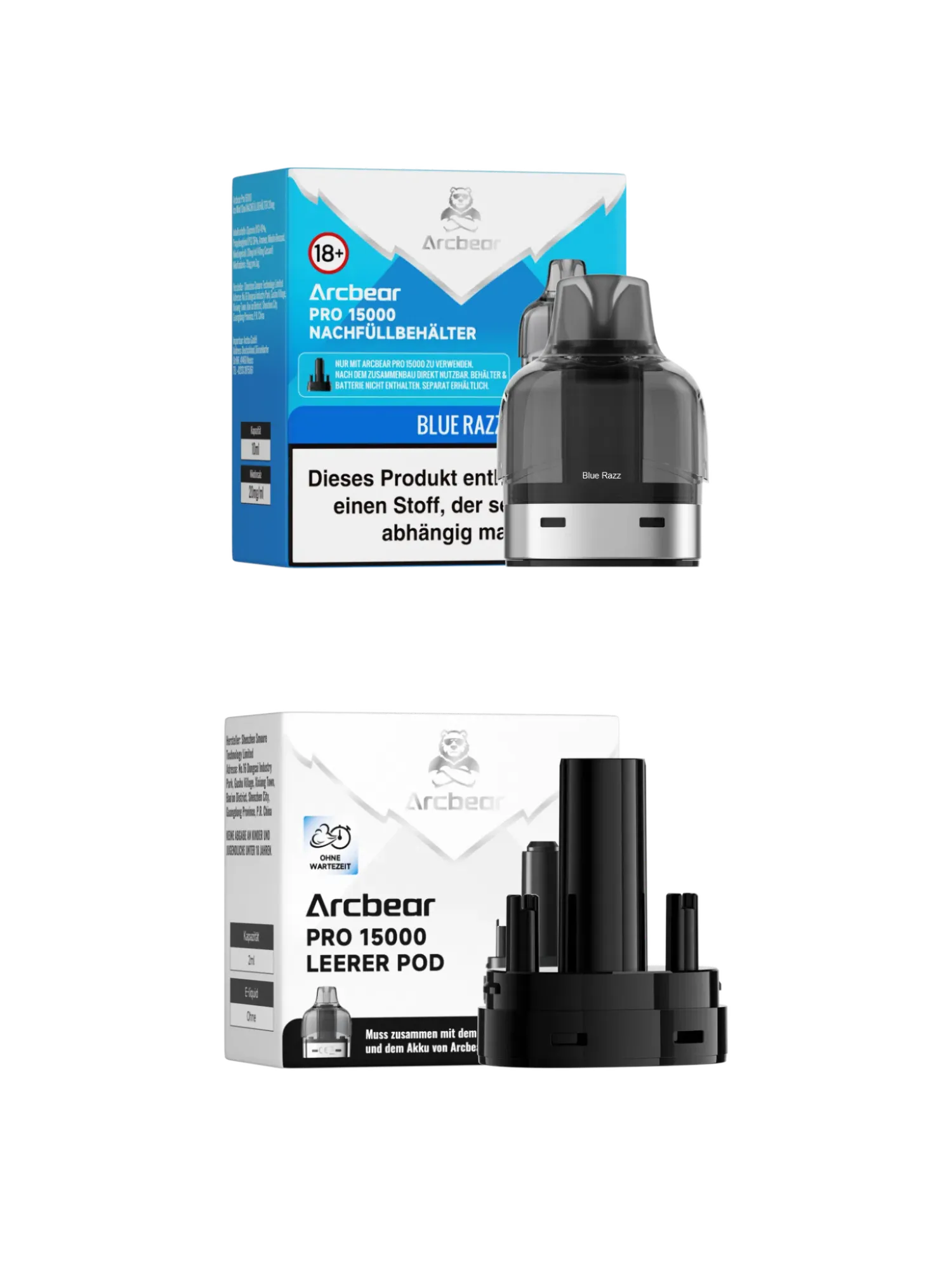 Arcbear 15000 Pods Blue Razz