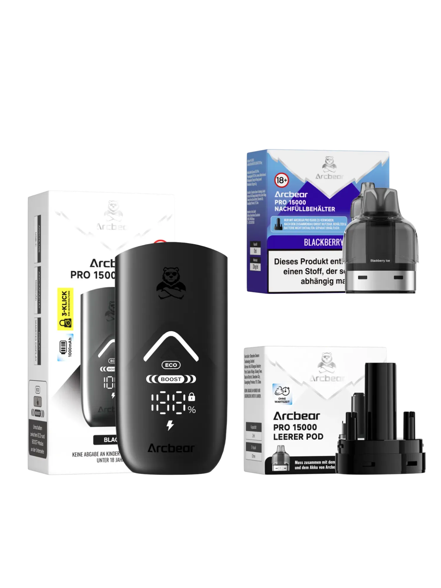 Arcbear 15000 Starter Kit Blackberry Ice