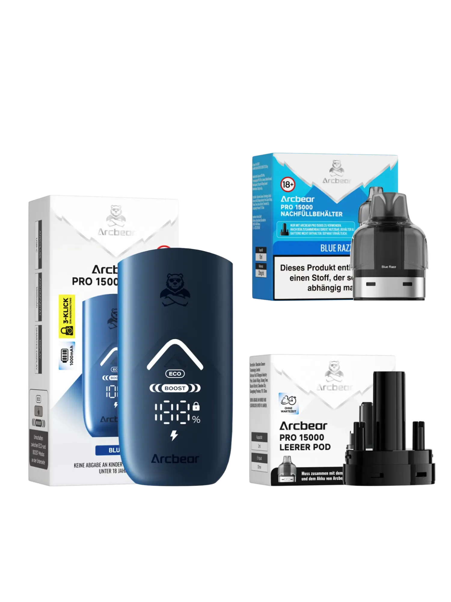 Arcbear 15000 Starter Kit Blue Razz