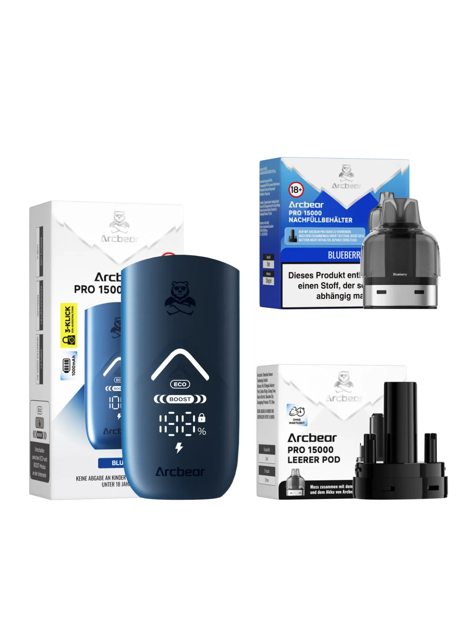 Arcbear 15000 Starter Kit Blueberry
