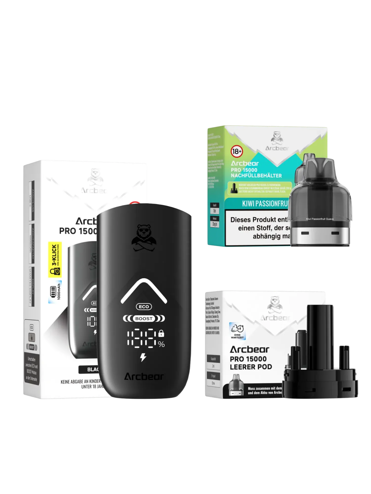 Arcbear 15000 Starter Kit Kiwi Passionfruit Guava