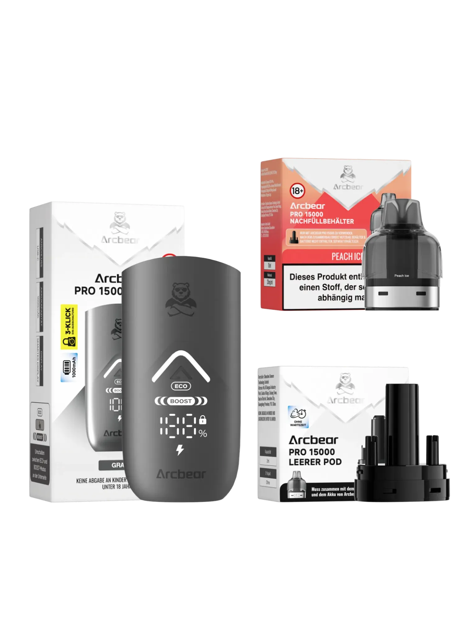 Arcbear 15000 Starter Kit Peach Ice