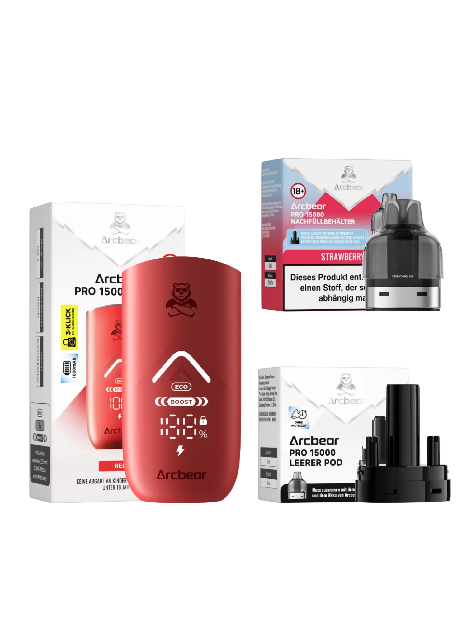 Arcbear 15000 Starter Kit Strawberry Ice
