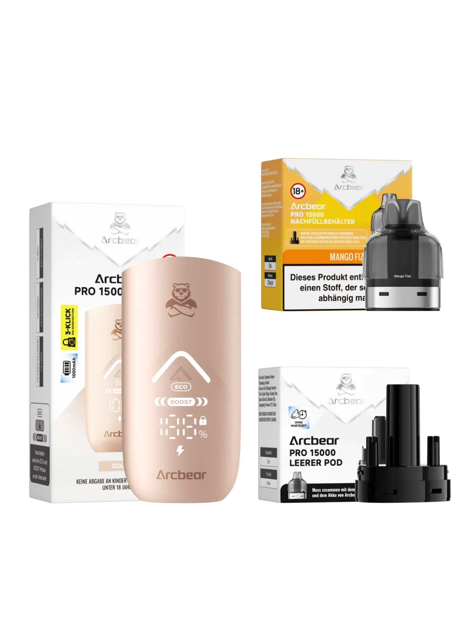 Arcbear 15000 Starter Kit Mango Fizz