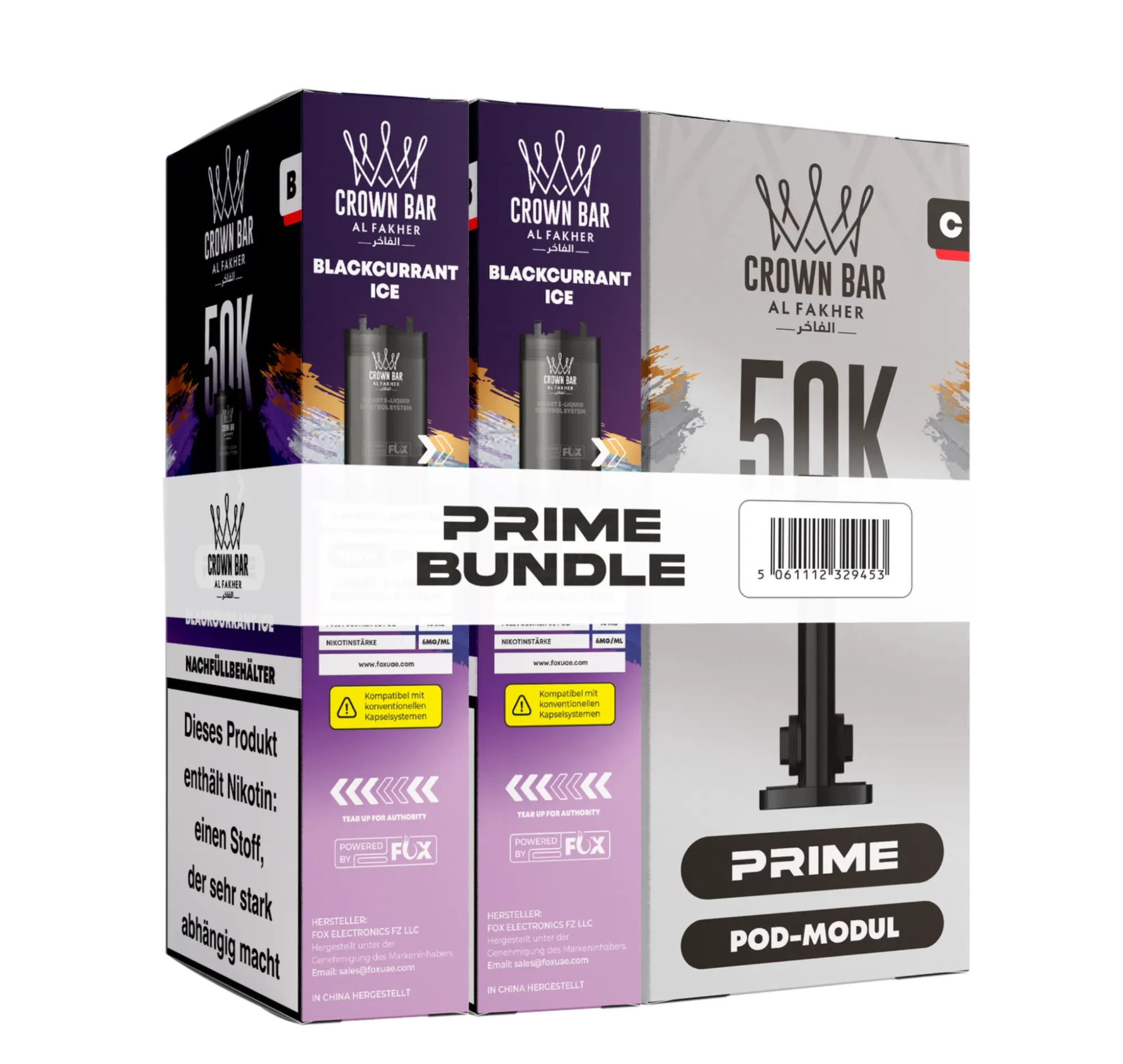 Al Fakher 50K Hypermax Prime Pod Bundle Blackcurrant Ice