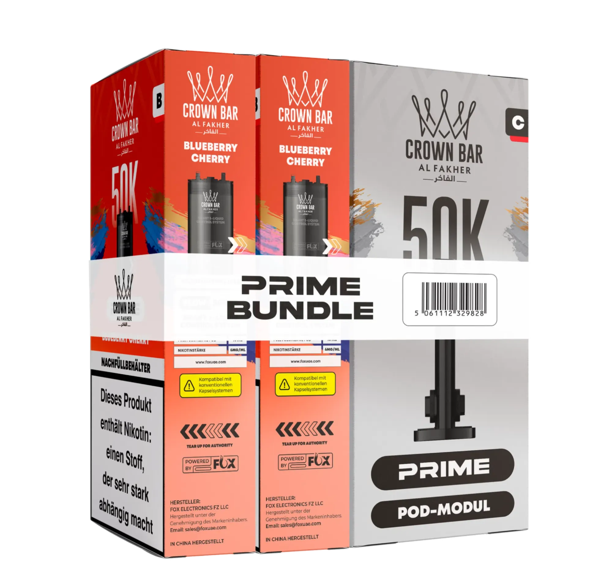 Al Fakher 50K Hypermax Prime Pod Bundle Blueberry Cherry