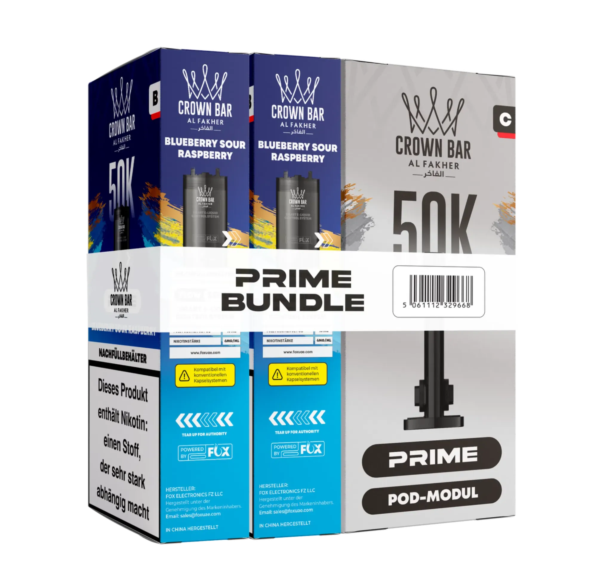 Al Fakher 50K Hypermax Prime Pod Bundle Blueberry Sour Raspberry