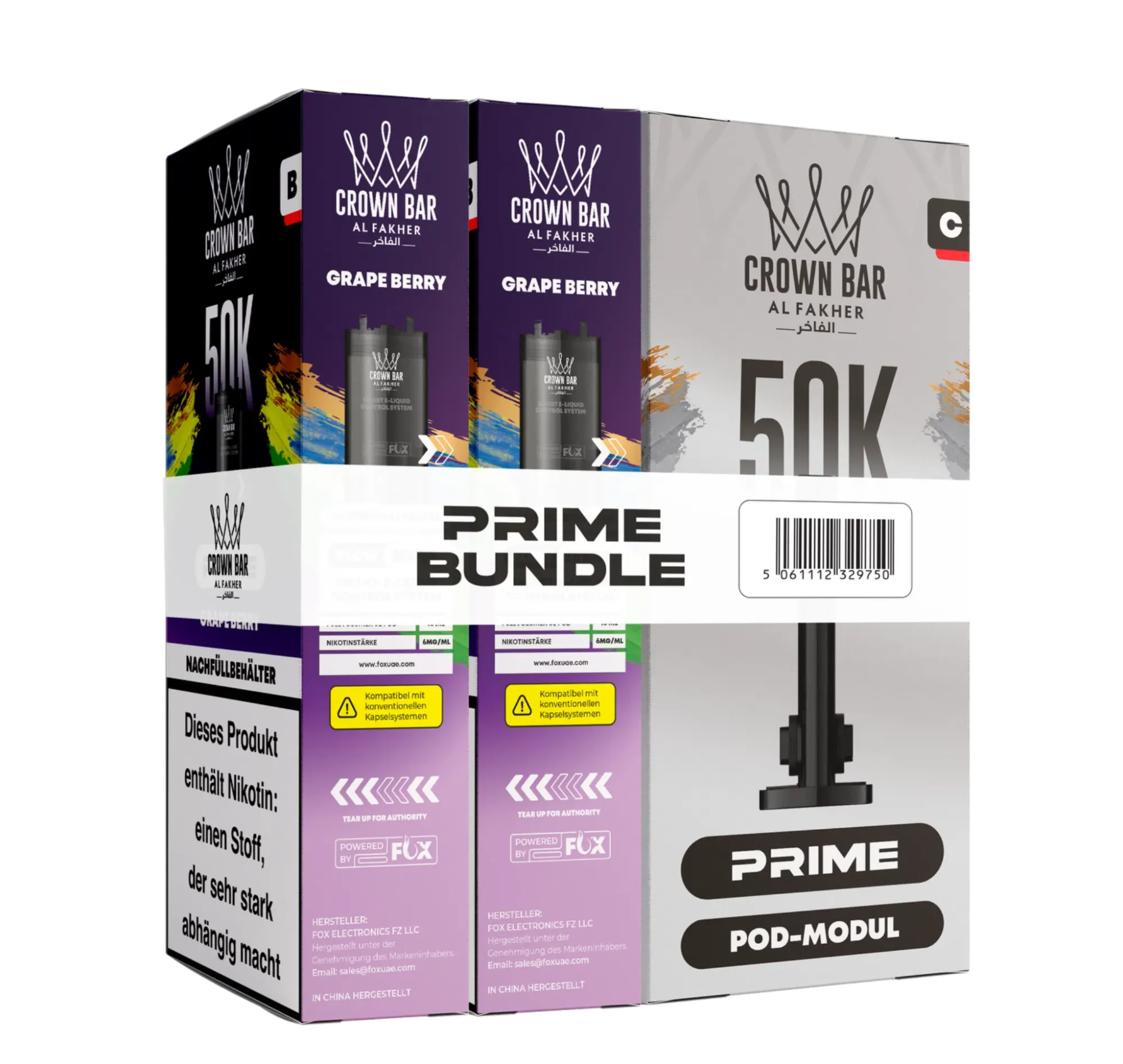Al Fakher 50K Hypermax Prime Pod Bundle Grape Berry