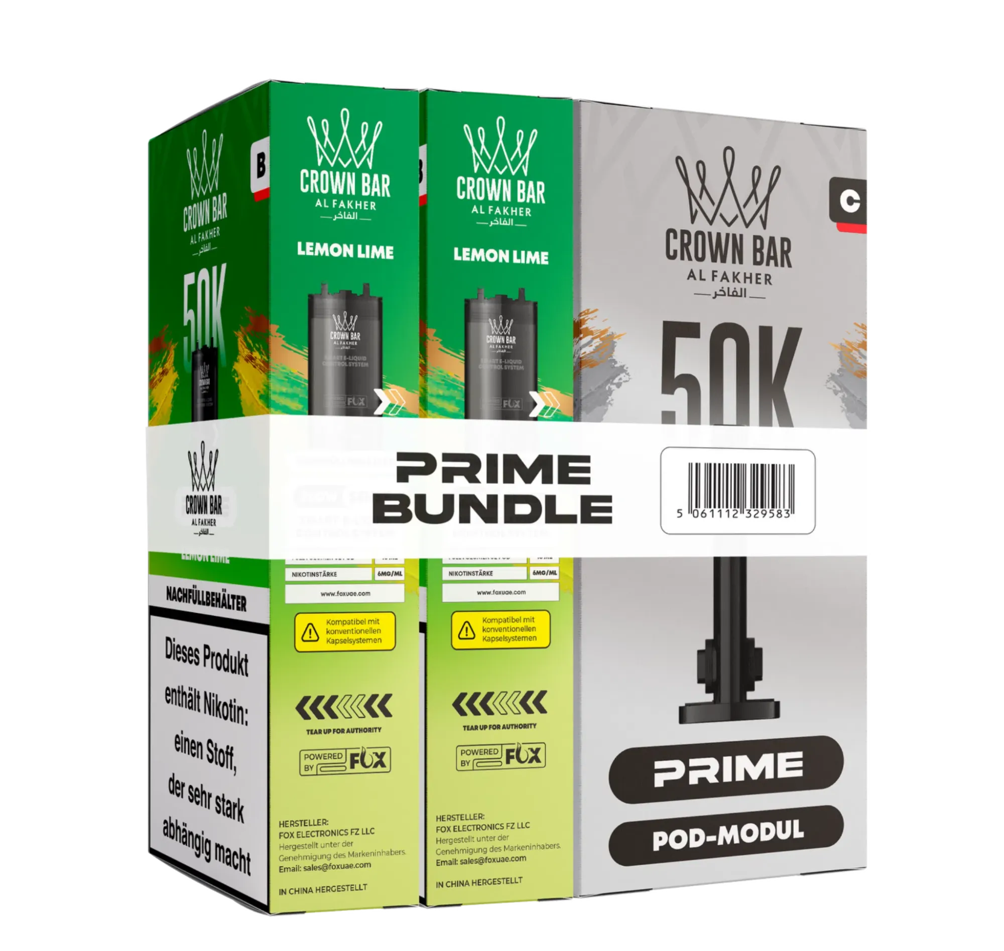 Al Fakher 50K Hypermax Prime Pod Bundle Lemon Lime