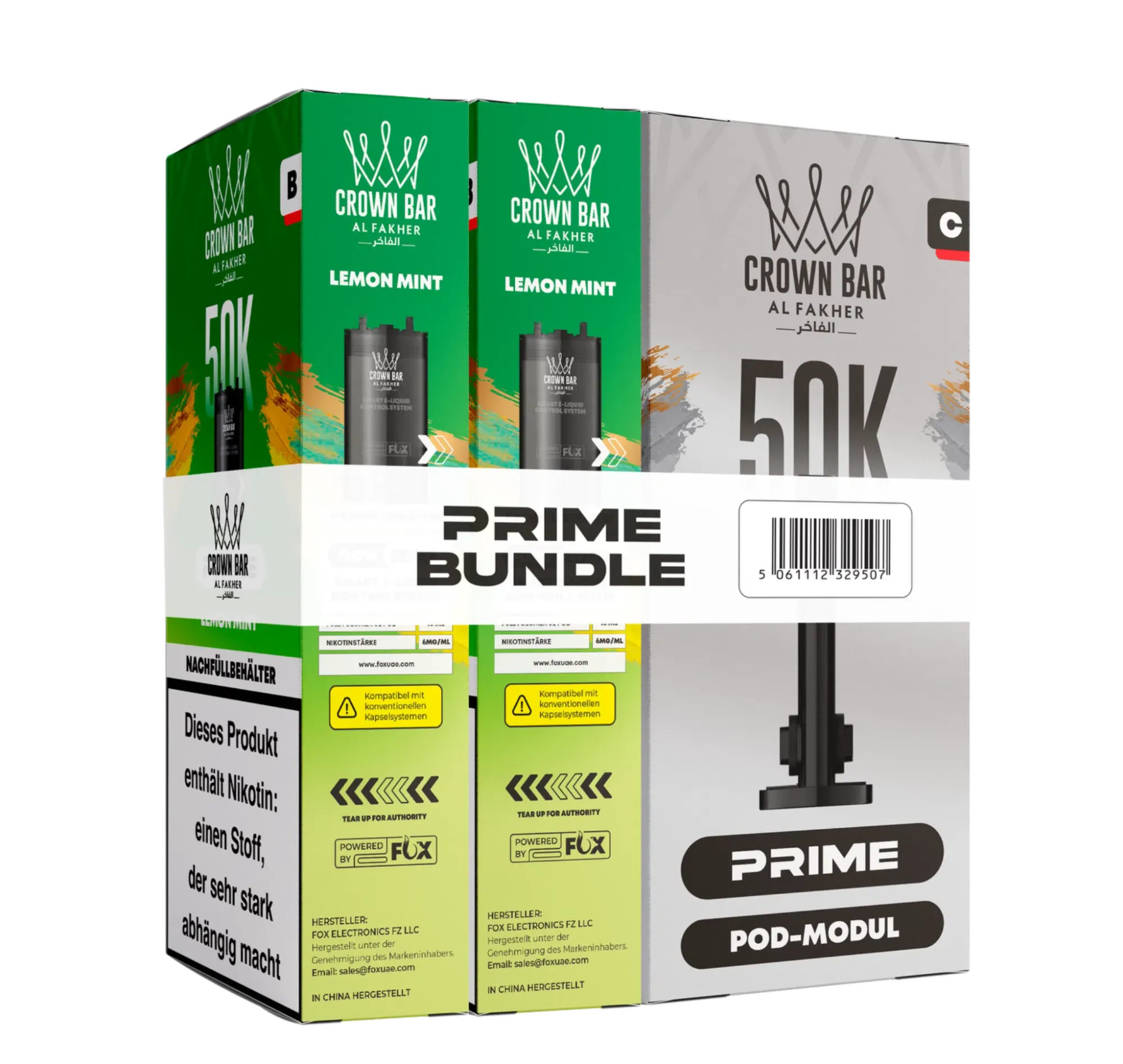 Al Fakher 50K Hypermax Prime Pod Bundle Lemon Mint