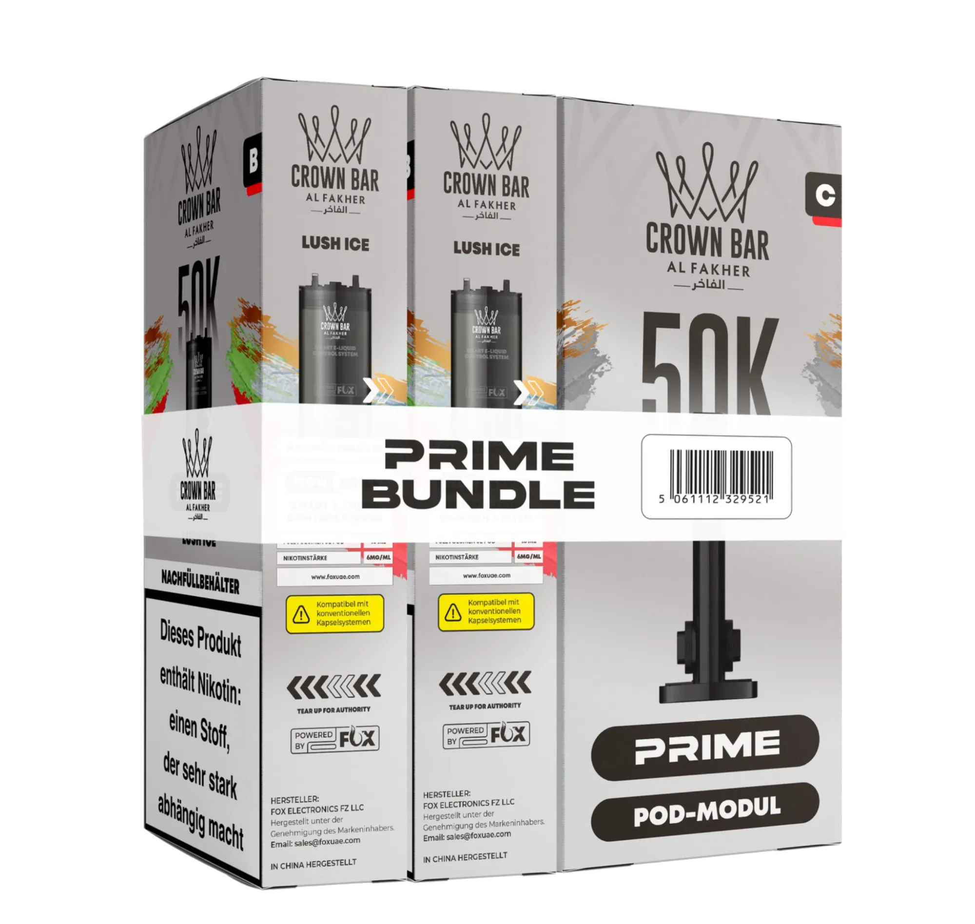 Al Fakher 50K Hypermax Prime Pod Bundle Lush Ice