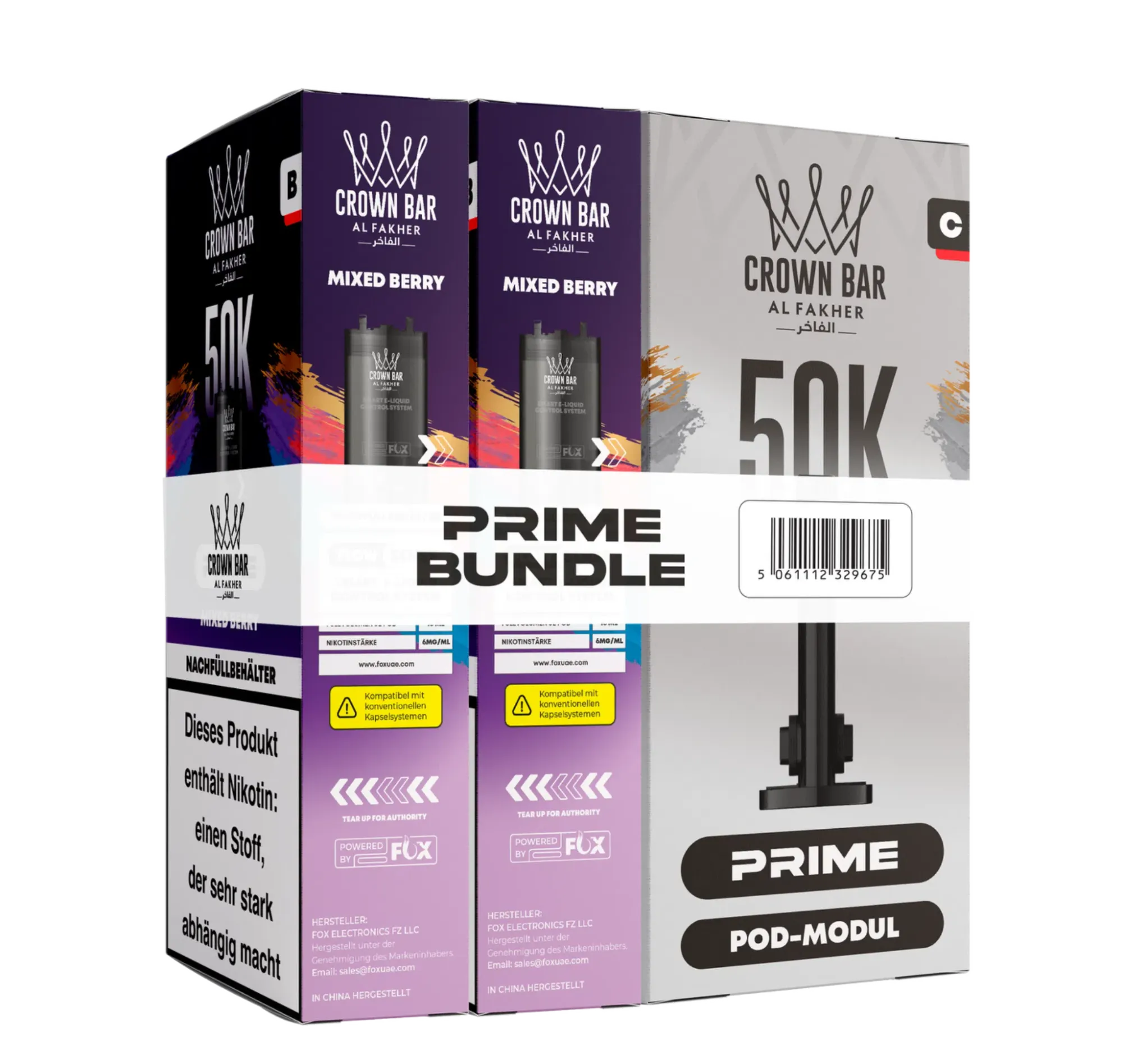 Al Fakher 50K Hypermax Prime Pod Bundle Mixed Berry