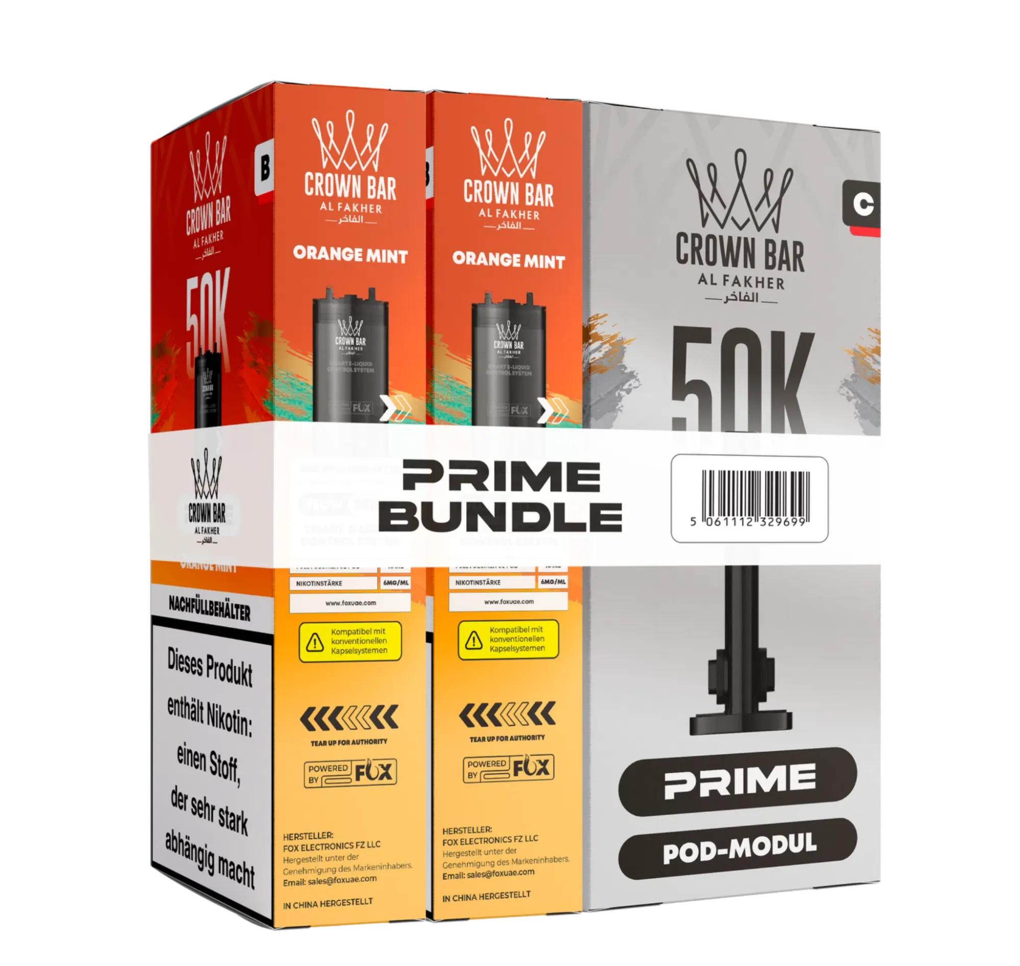 Al Fakher 50K Hypermax Prime Pod Bundle Orange Mint